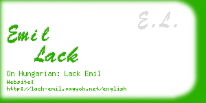 emil lack business card